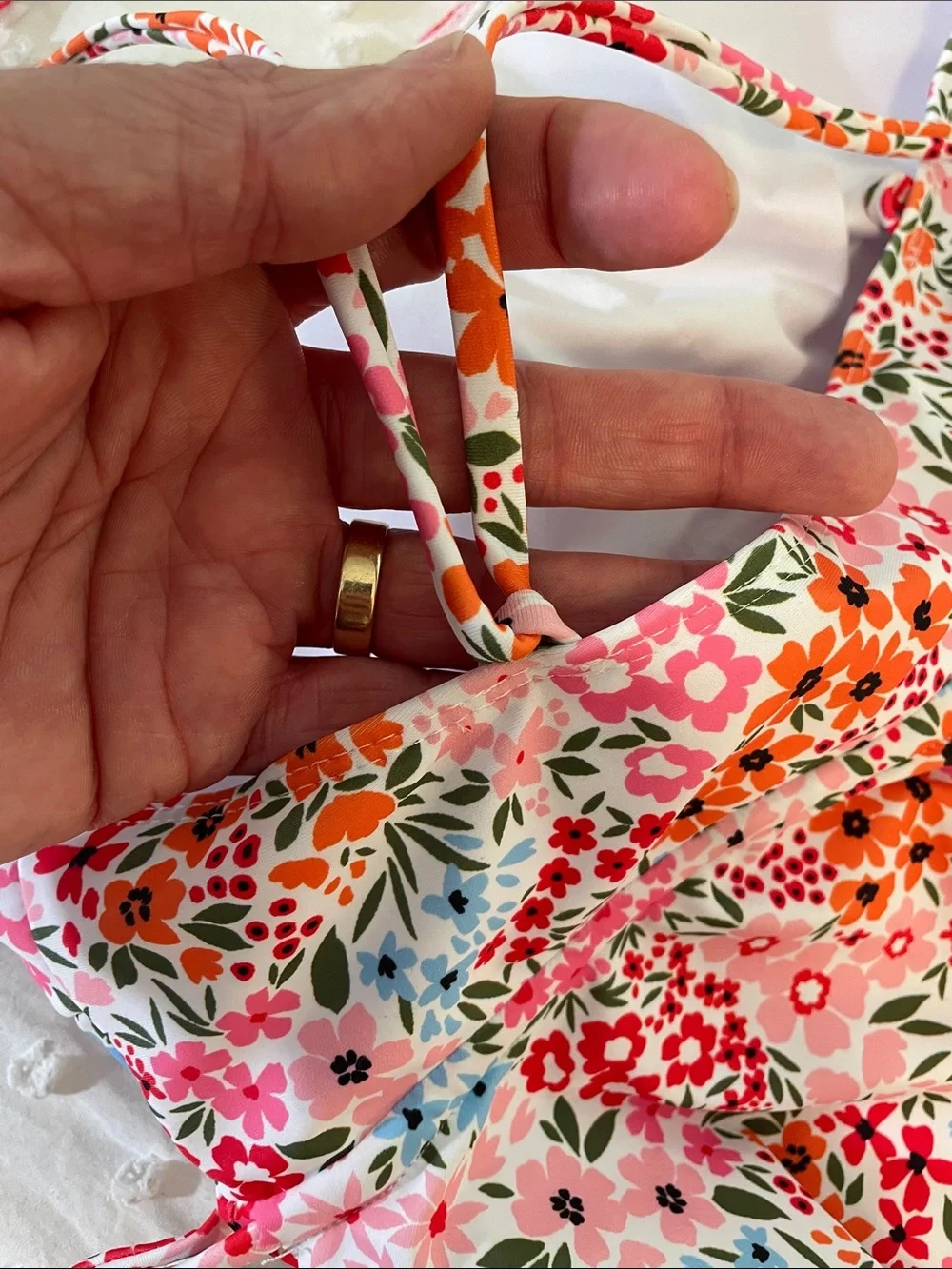 Jolefille Floral Pink Ruffle Tankini Set nwot